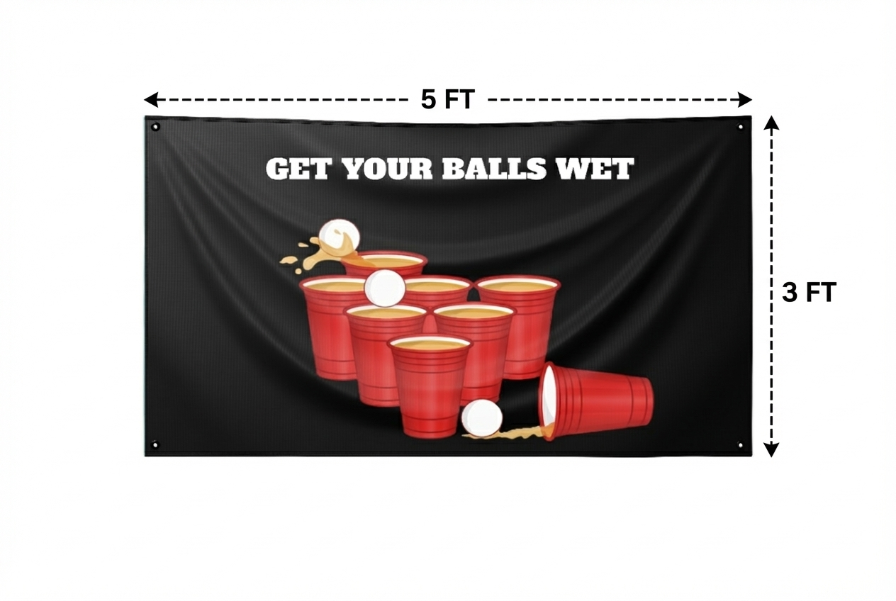 Beer Pong Wall Flag