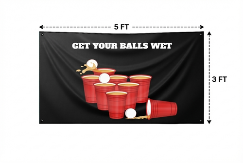 Beer Pong Wall Flag
