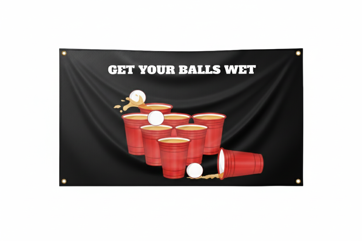 Beer Pong Wall Flag