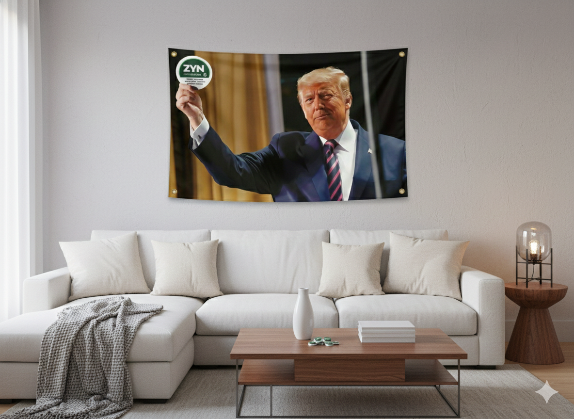 Trump ZYN Wall Flag