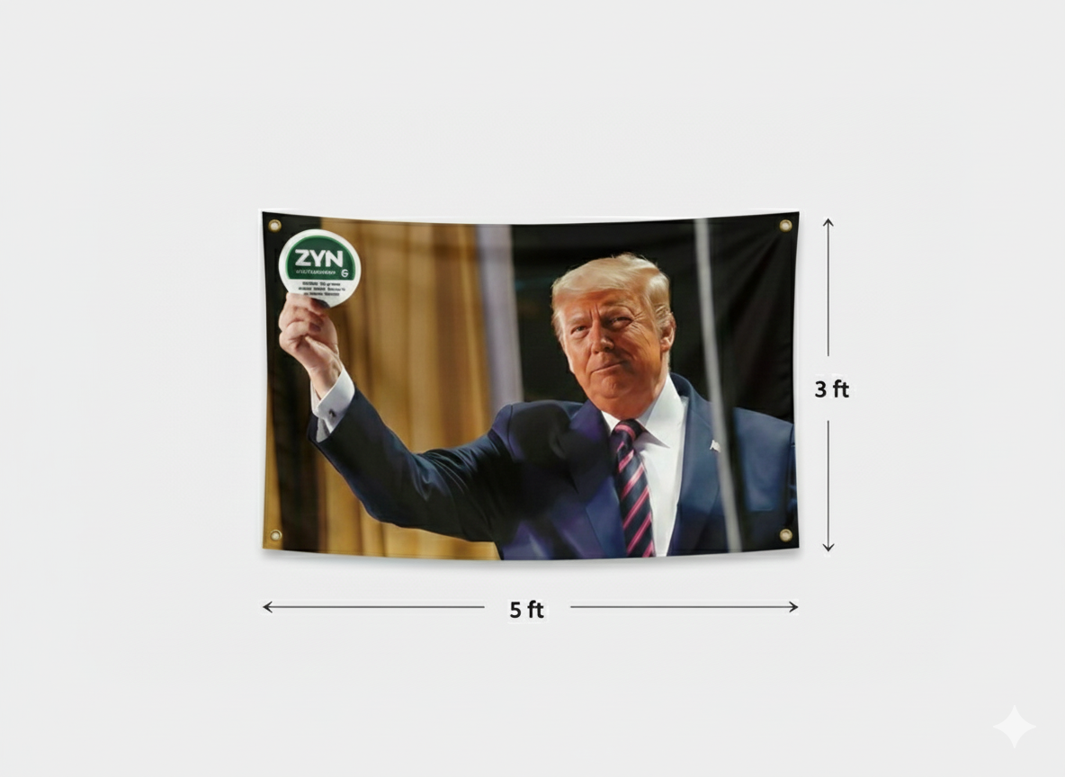 Trump ZYN Wall Flag